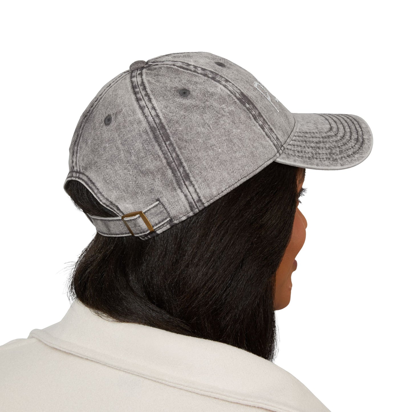 Embroidered 'PSALM' Vintage Wash Cap — Distressed Christian Baseball Hat